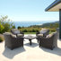 Cairey 5 Piece Sunbrella Outdoor Club & Table Chat Set - Maxim Beige