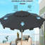 Parasol de patio extérieur gris foncé 9 '