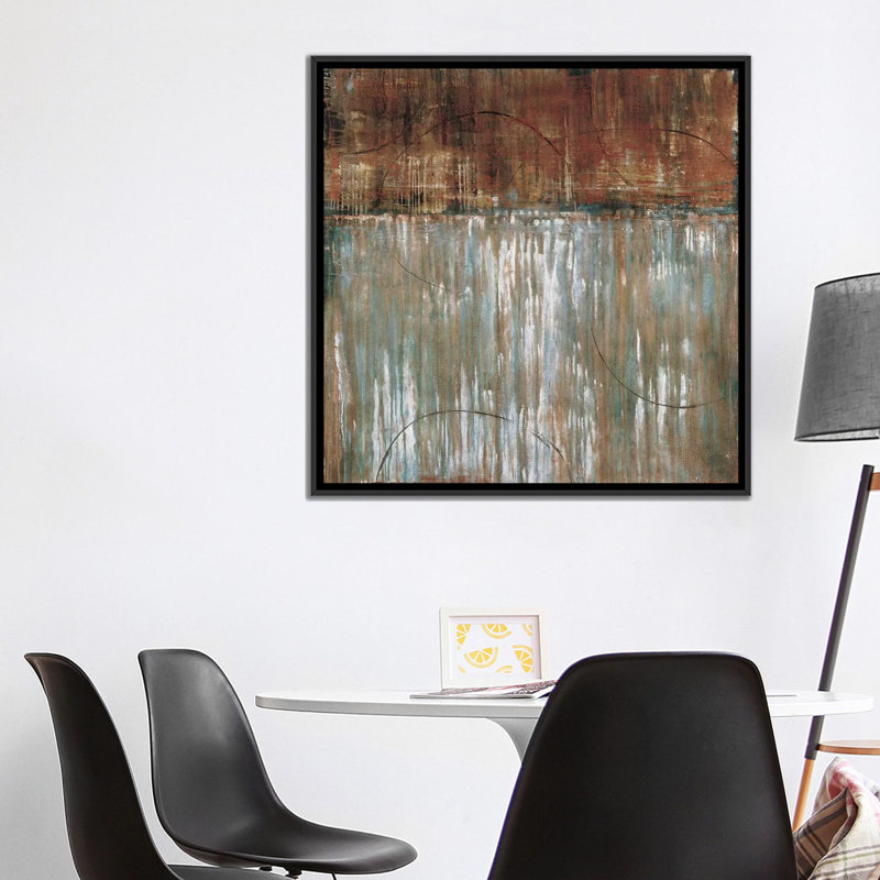 « acier arcs », impression sur toile, H 37 po x l 37 po x P 1,5 po, Toile avec cadre noir, Pas de tapis