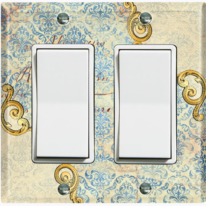 Patterned 2 - Gang Rocker Standard Wall Plate