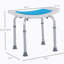 Tabouret de bain courbé réglable à 6 niveaux pour fauteuil de douche spa antidérapant pour personnes âgées