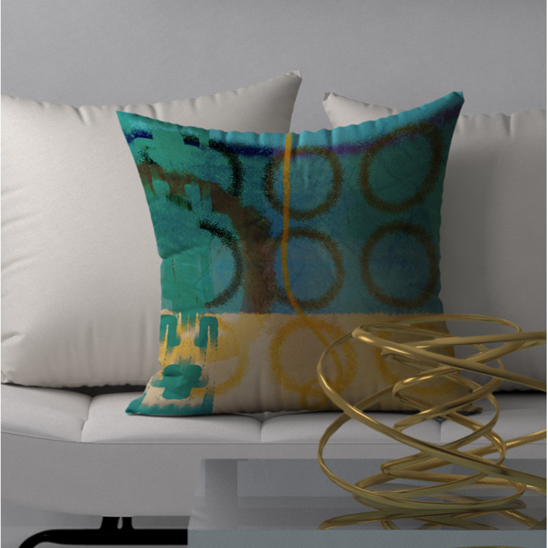 Housse de coussin décorative carrée riche et garantie, 24 po x 24 po