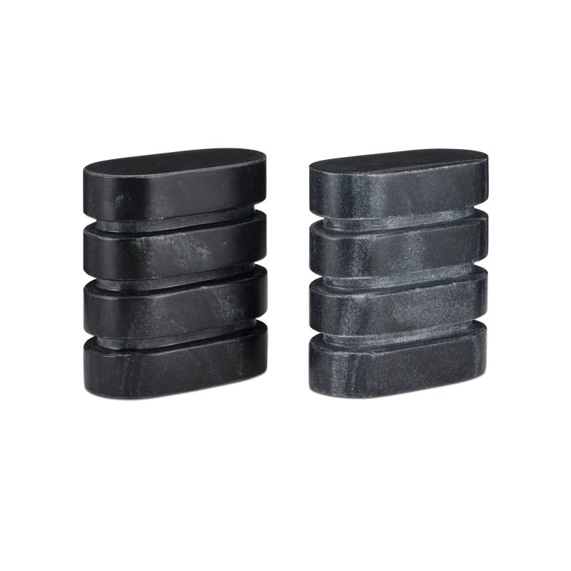 Bheslana Marble Black Object Set Of 2