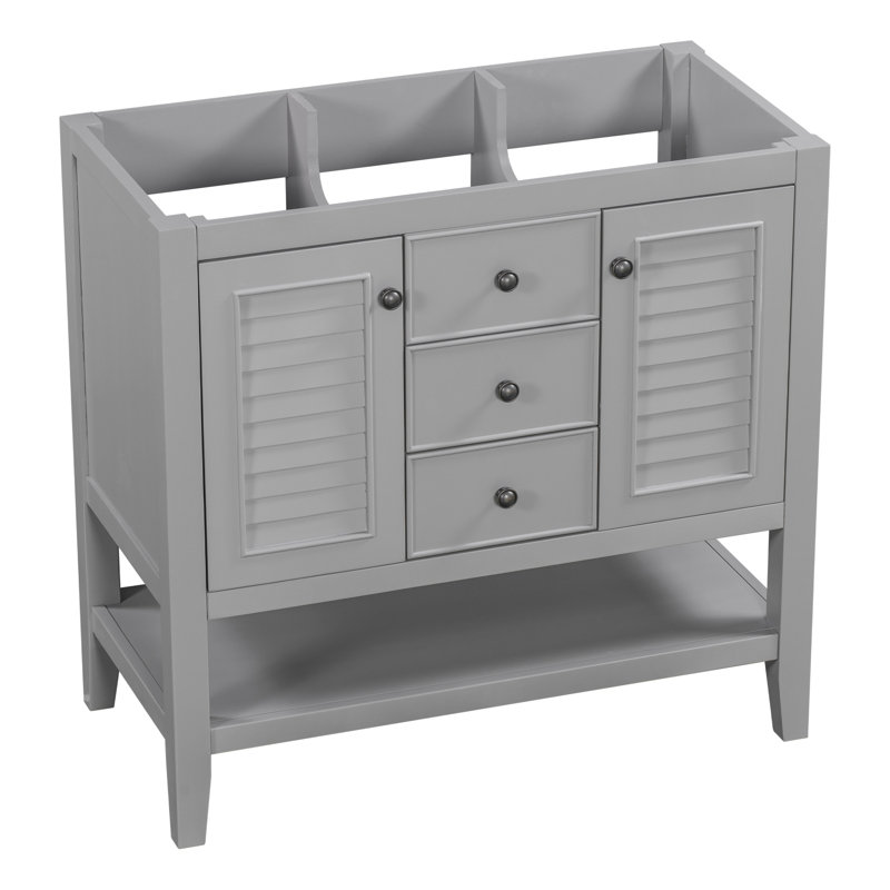 Base de meuble-lavabo simple 36 po seulement, Gris