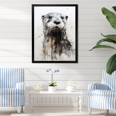 «Otter Playfulness Portrait II», reproduction sur toile