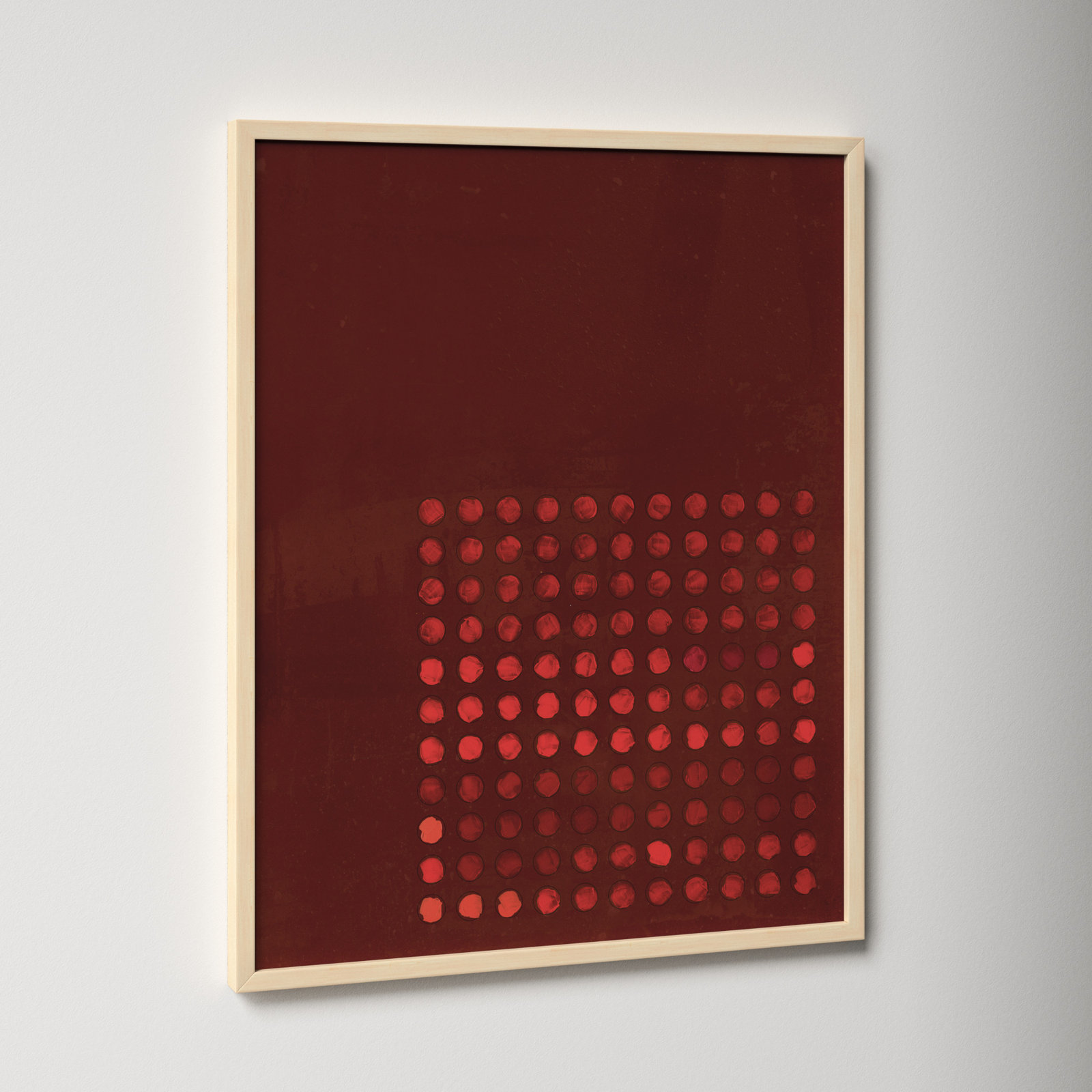 Circles In Squares 7 by Jacques Pilon, 30" H x 24" W x 1.25" D, Brown