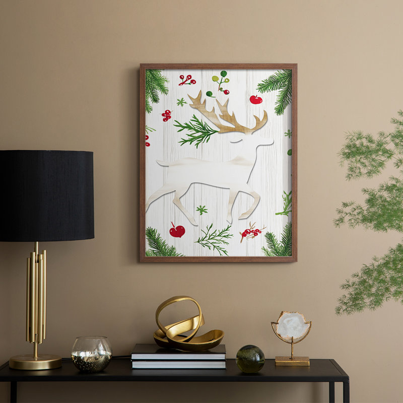Reproduction encadrée - bois massif, Noyer, H 15 po x l 12 po