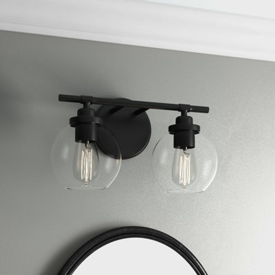 Éclairage pour meuble-lavabo Hegland à intensité variable en nickel satiné