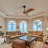 52Inch Outdoor Farmhouse Ceiling Fan with Remote Carved Wood Fan Blade Reversible Motor