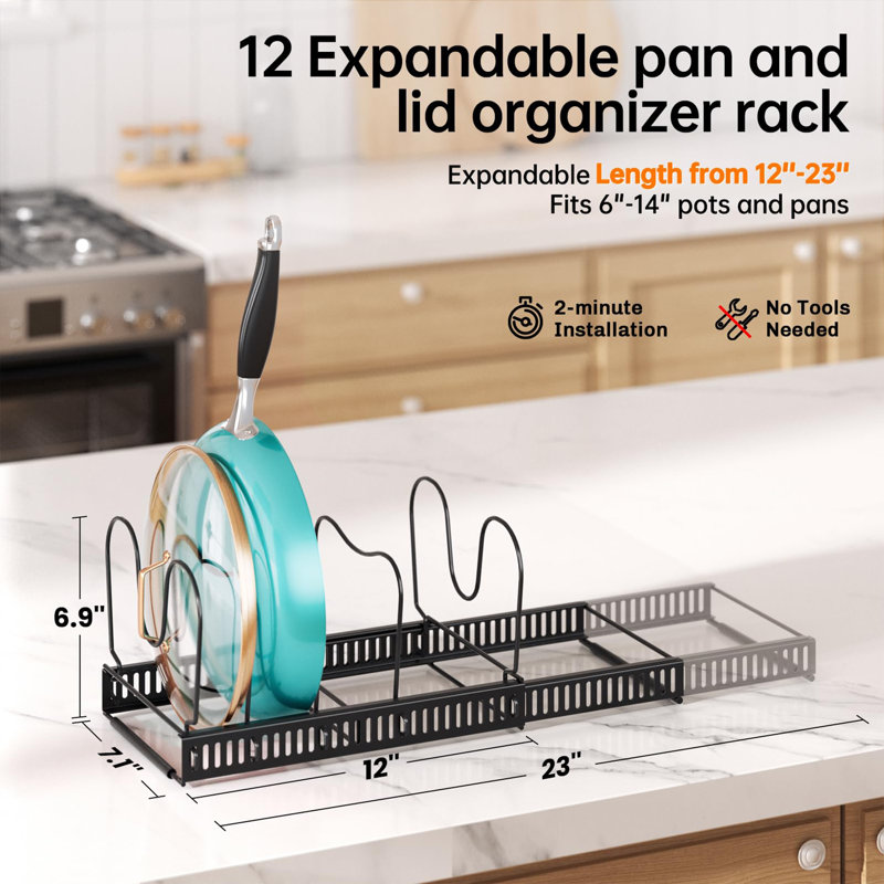 Metal Rectangle Countertop / Cabinet Pot Rack