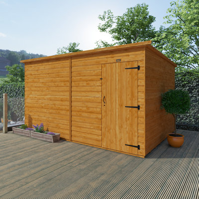 12x8w Tiger Shiplap Windowless Pent
