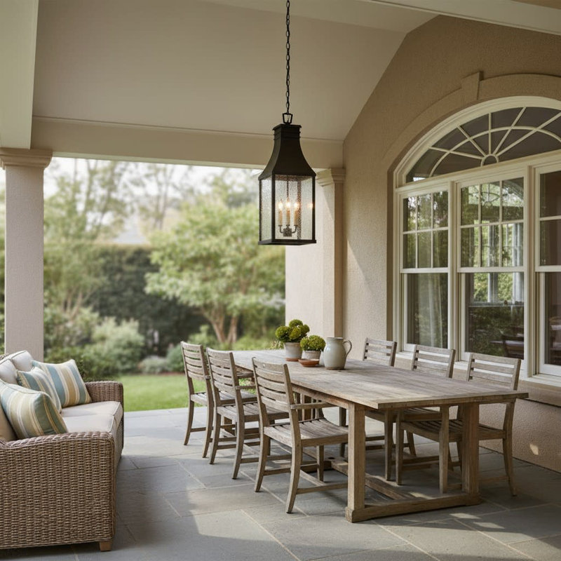 Beacon Hill 3-Light Outdoor Hanging Lantern, Museum Black