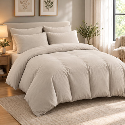 Lazzaro Cotton Duvet Cover Set with Pillowcases