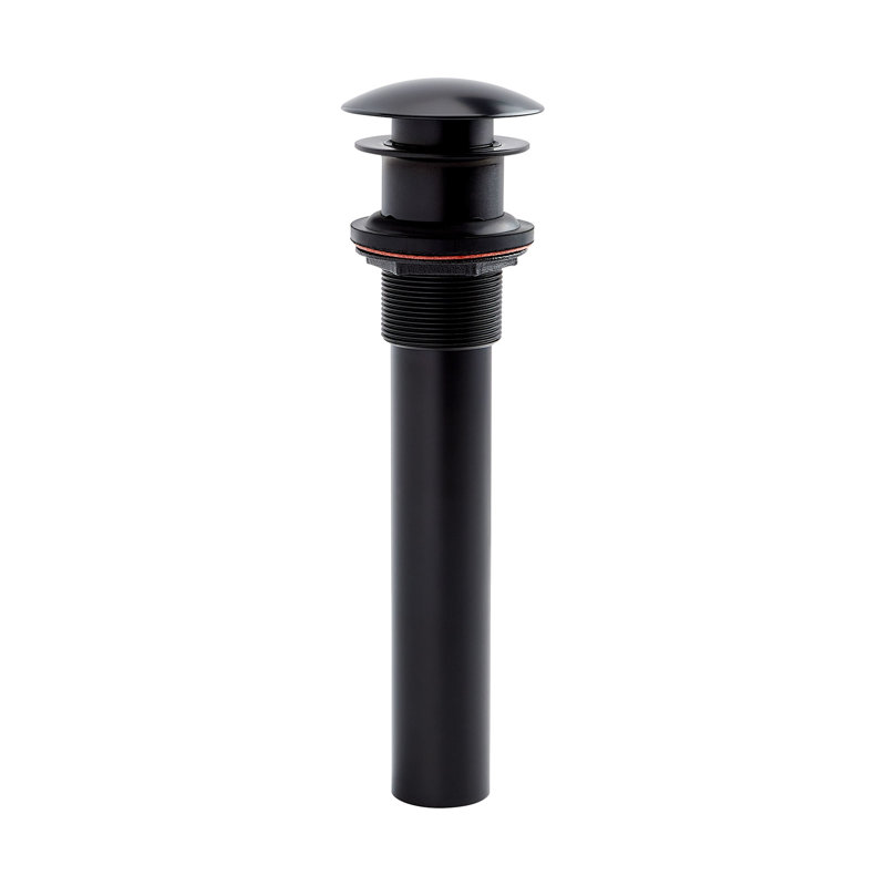 Mushroom Style Pop-Up Bathroom Drain, Matte Black