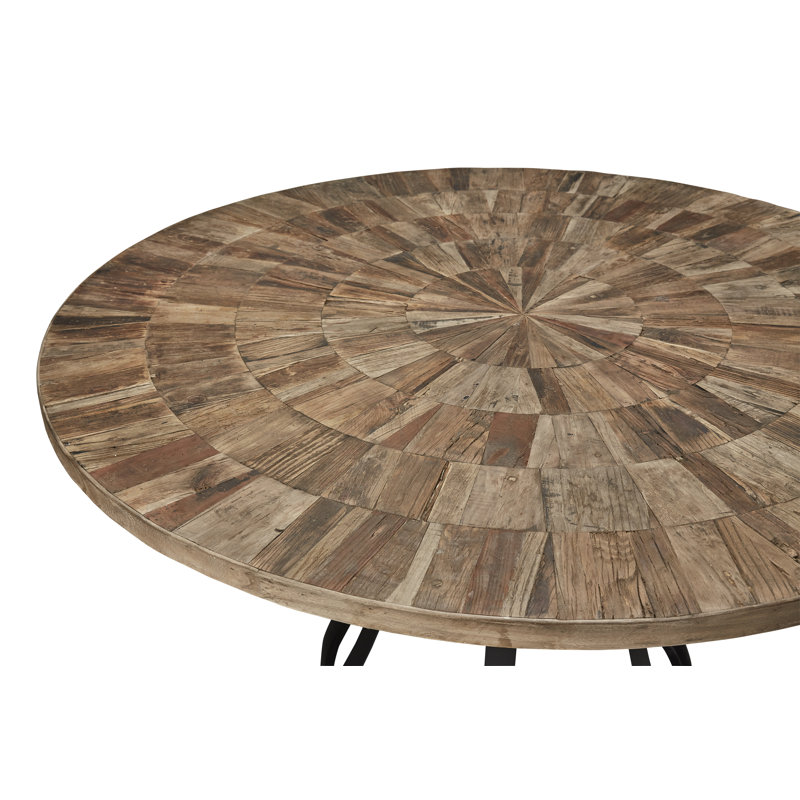 Mcfall Round Solid Wood Dining Table, Natural