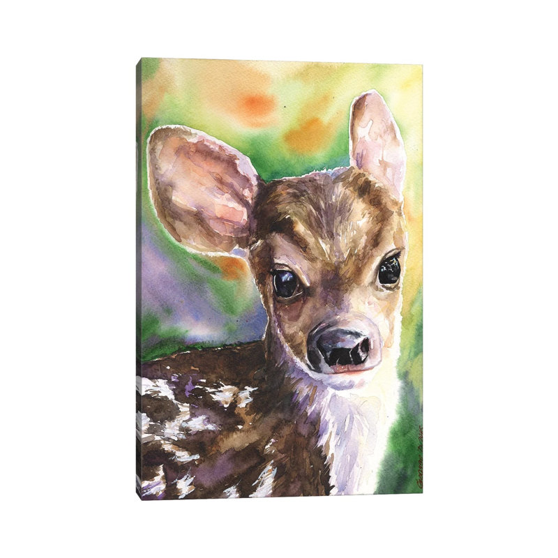 Deer Fawn 1 Piece Wrapped Canvas Painting, 66.04 cm H x 45.72 cm W x 1.91 cm D