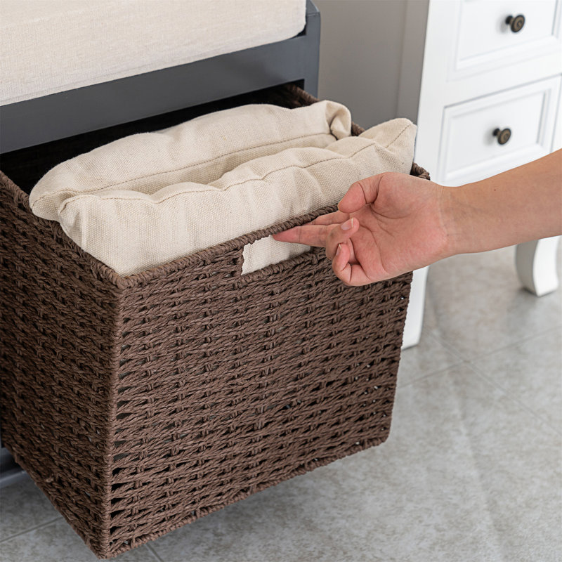 Banc de rangement en tissu Arnott