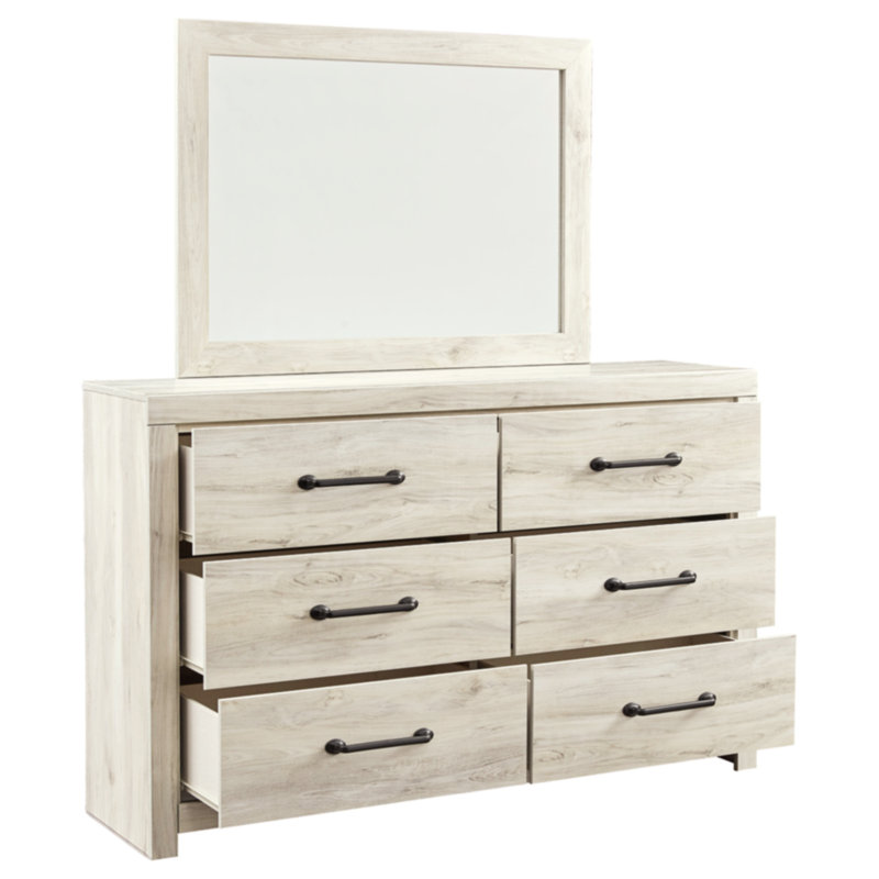 Commode double 6 tiroirs avec miroir Kalayiah
