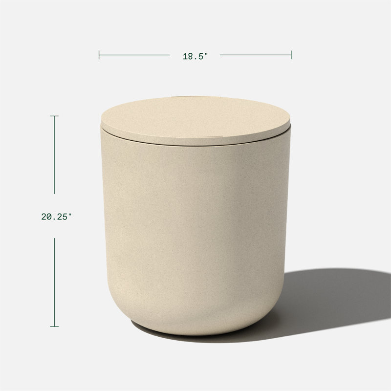 Sand Round Concrete Composite Outdoor Cooler Side Table
