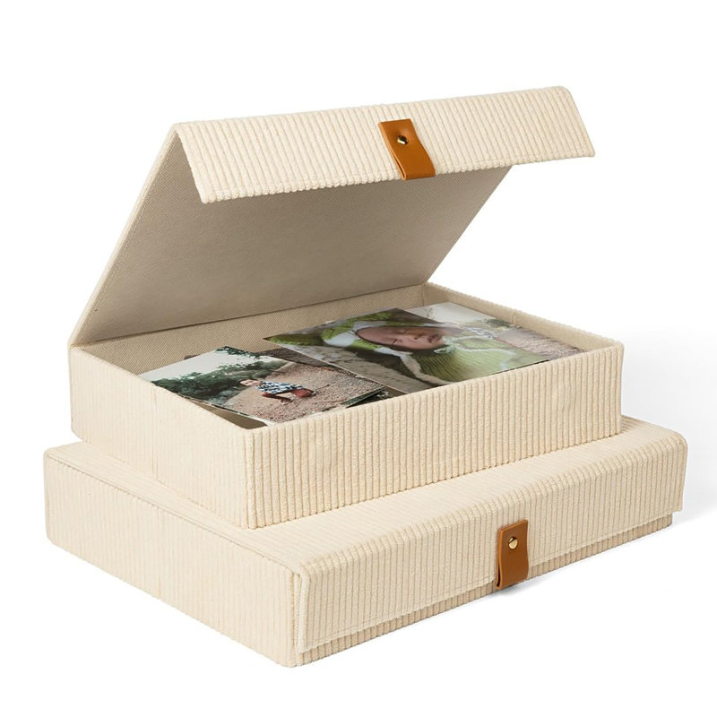 Boîtes de rangement de souvenirs 2 pièces avec couvercles