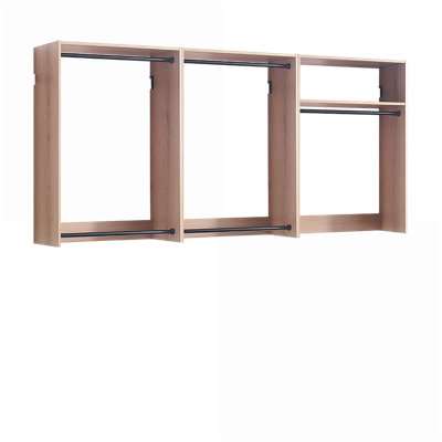 Système de placard mural modulaire moderne Devi Chêne | Bois
