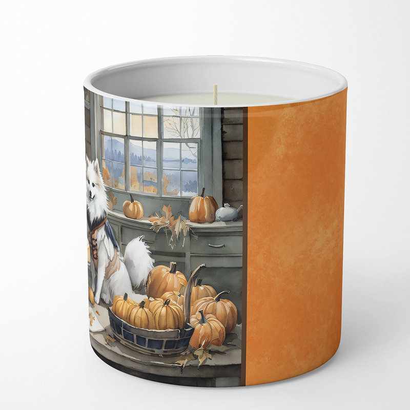 Bougie parfumée Pumpkin Pie avec support en céramique