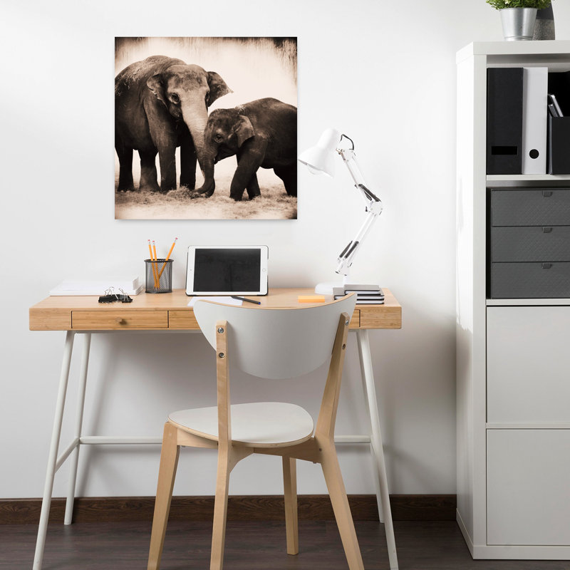 Art éléphant contemporain éléphant éléphant III, H 18 po x l 18 po
