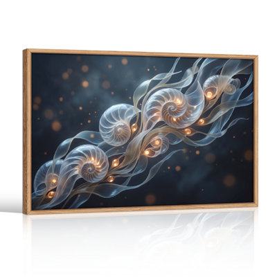 Ensemble de 1 tableau mural en toile lumineuse en spirale
