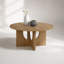 Ensemble de table contemporaine 3 pièces avec table basse ronde et 2 tables de bout-999545698