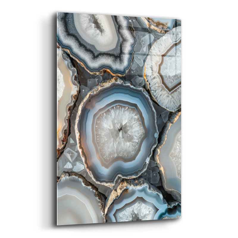 «Glow Of Crystal» par Svetlana Aleynikova, art mural en verre acrylique, H 24 po x l 16 po x P 0,2 po