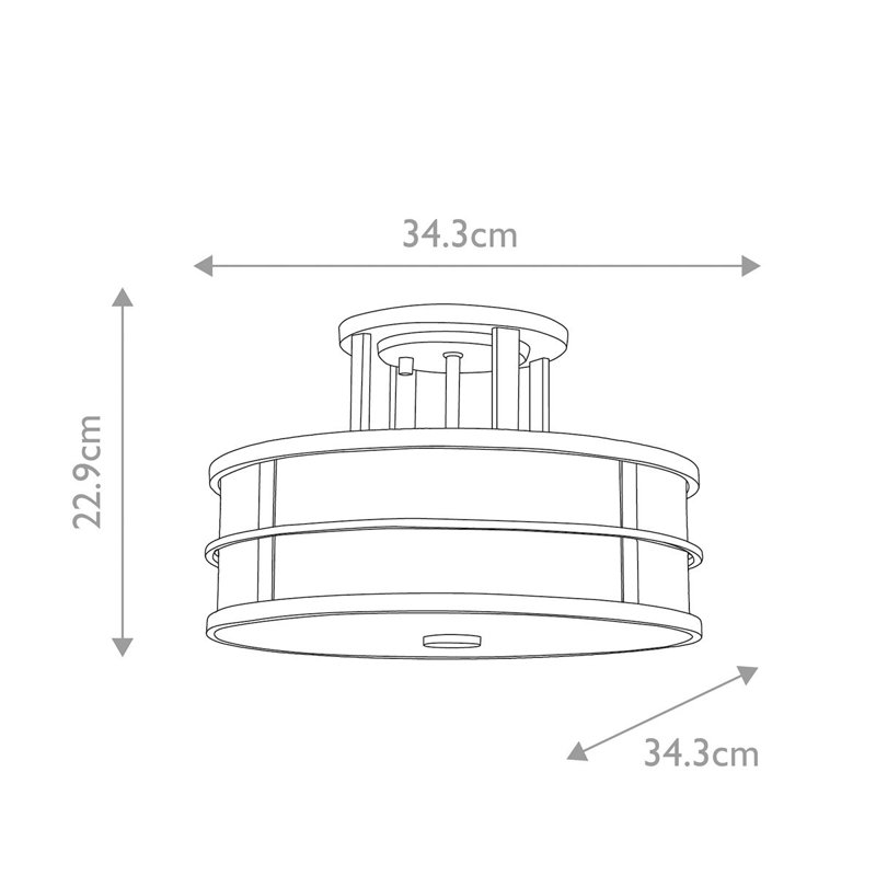 Ruben Glass Semi Flush Mount