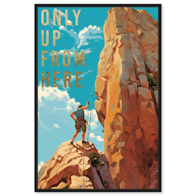 Only Up From Here Canvas Mancave Sports Art Prints by Art Remedy