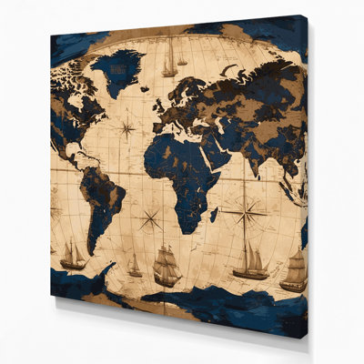 Art nautique sur toile brune