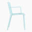 Ensemble de 4 chaises longues en polypropylène toutes saisons empilables bleu clair pour la piscine, le jardin, le restaurant et l'intérieur-1755523791