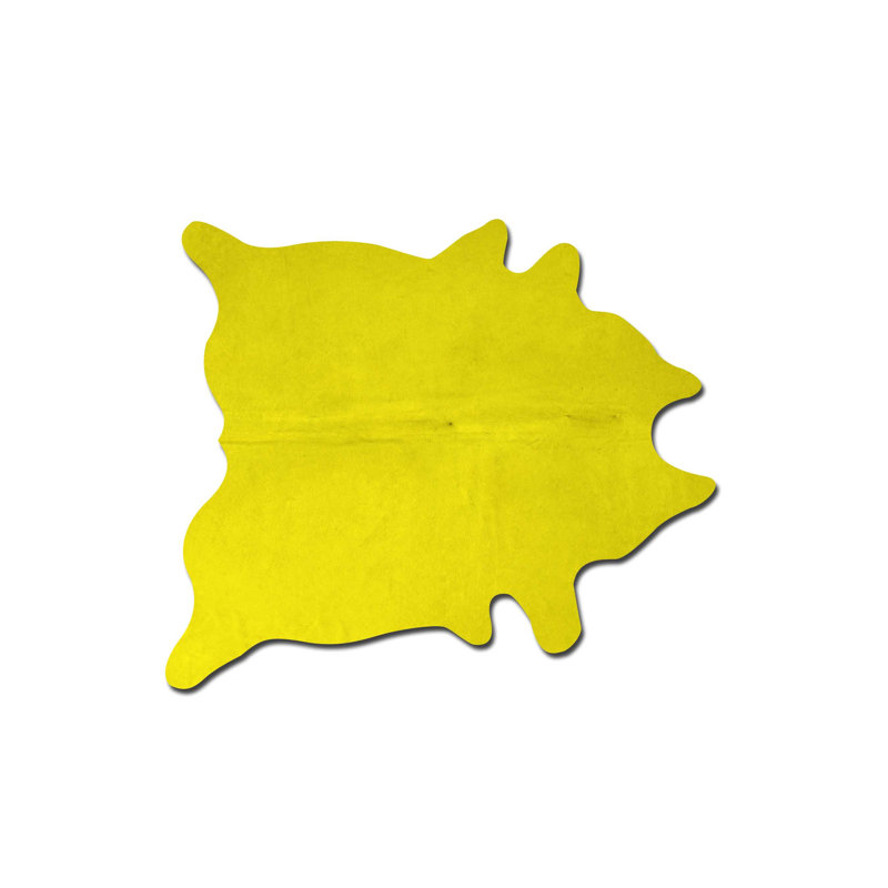 72" X 84" Yellow Cowhide - Rug