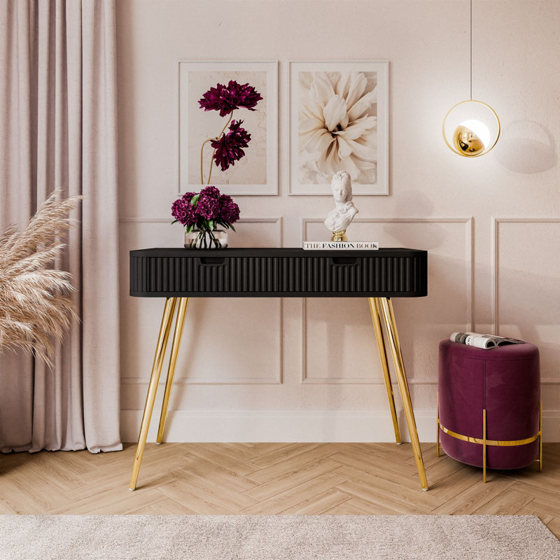 Console Table Pana, Gold, Black