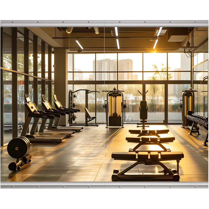 Miroir pleine grandeur rectangulaire rectangulaire, 43,7 po x 28,3 po, Argent
