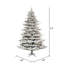 Flocked Kiana 6.5' H Lighted Artificial Pine Christmas Tree
