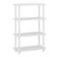 Bibliothèque standard à 4 niveaux avec tablette ouverte et rangement industriel sur pied pour le bureau à domicile-1796334047