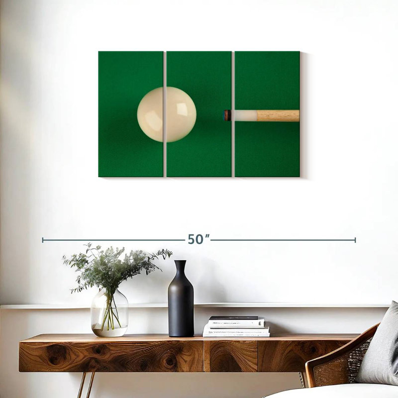 Billard américain, H 20 po x l 33 po