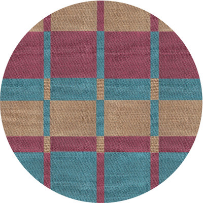 Tapis gris motif/rose/bleu