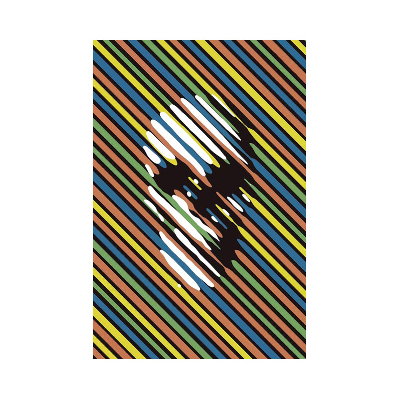 Stripe Skull Portrait by Ali Gulec - Wrapped Canvas Print, 20.32 cm H x 30.48 cm W x 1.91 cm D