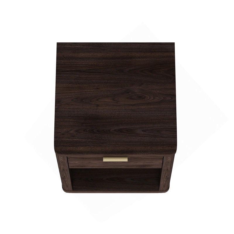 20" Nightstand in Brown (1-Drawer), Brown