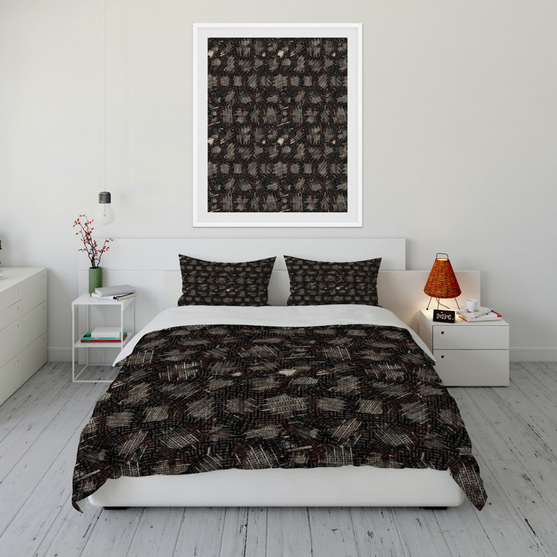 Polyester Twill Abstract Duvet Cover, Twin Duvet Cover + 1 Standard Pillowcase