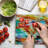 Ambesonne Colourful Cutting Board Large Size Puffy Dreamy Feathers Multicolor