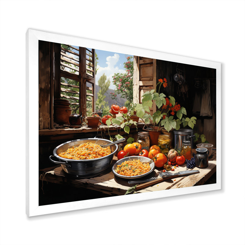 Cuban Cuisine Flavourful III - Cuba, art mural paysage, H 16 po x l 32 po x P 1 po, Cadre simple blanc