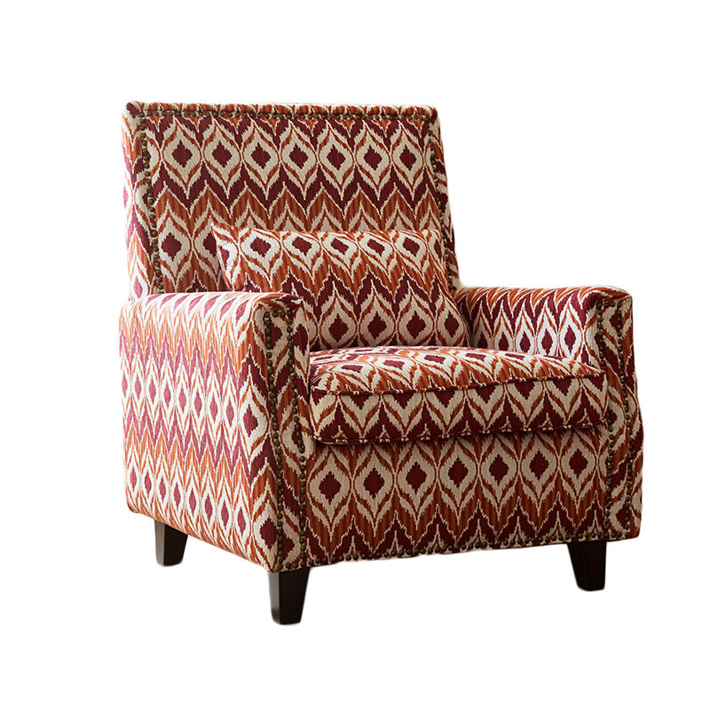 Fauteuil inclinable au design rétro et ergonomique, Mélange de polyester rouge foncé