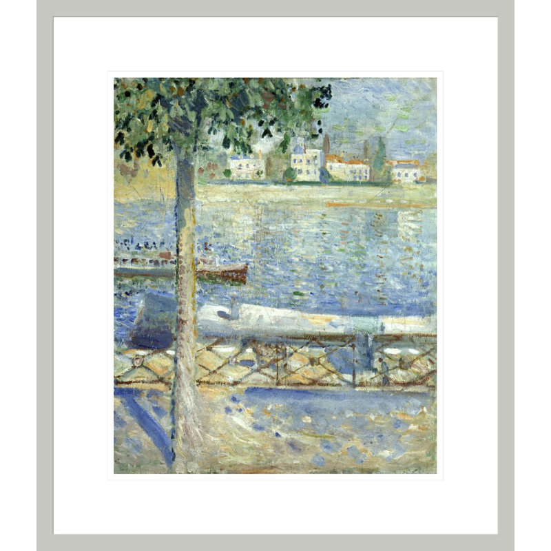 «La seine à Saint-Cloud» par Edvard Munch, impression giclée encadrée, 20.48" H x 17.75" W