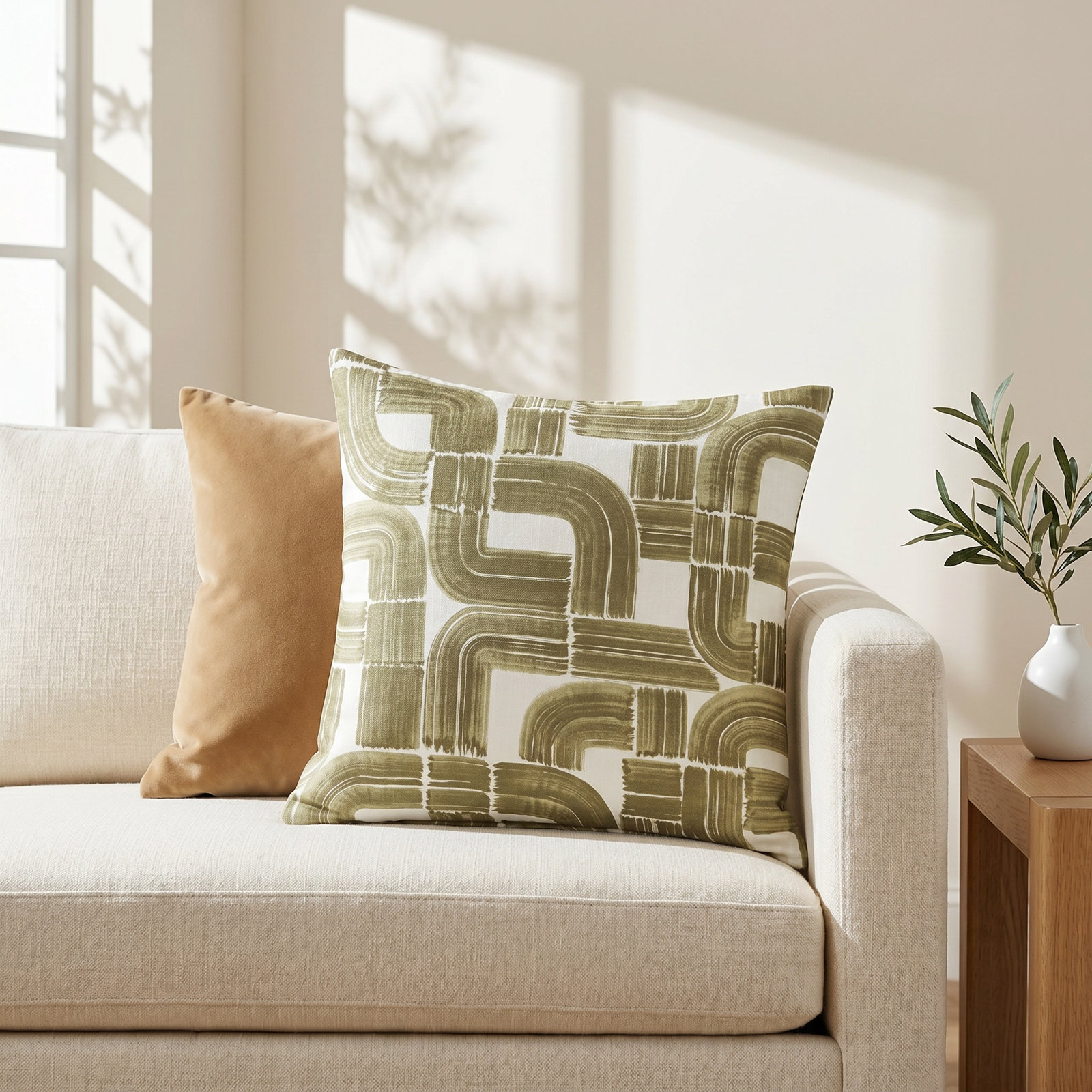 Terrace Accent Pillow, Feather, Square 20"