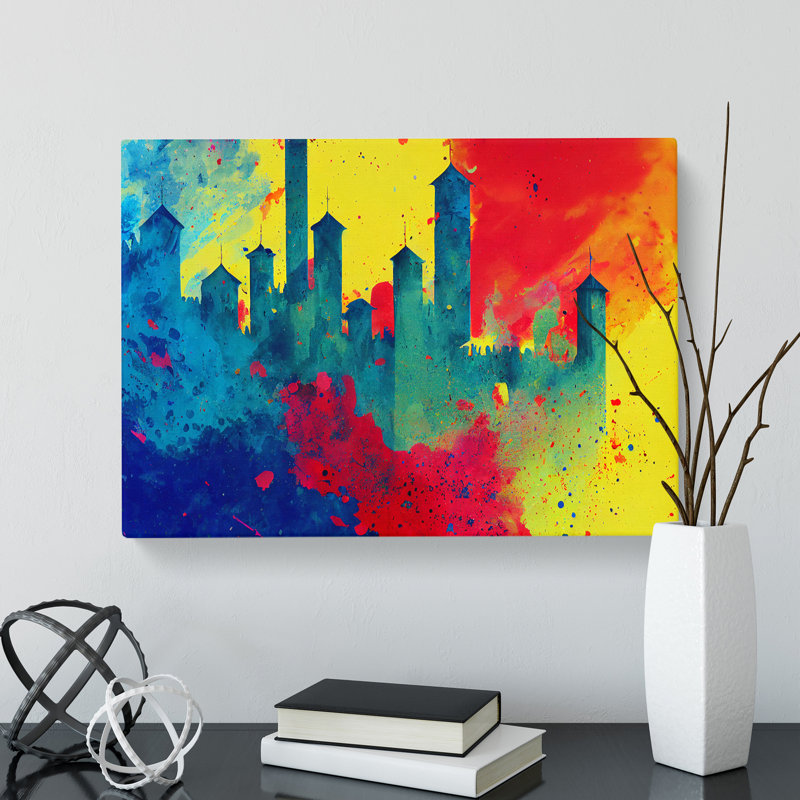 Castle Colour Splash - Wrapped Canvas